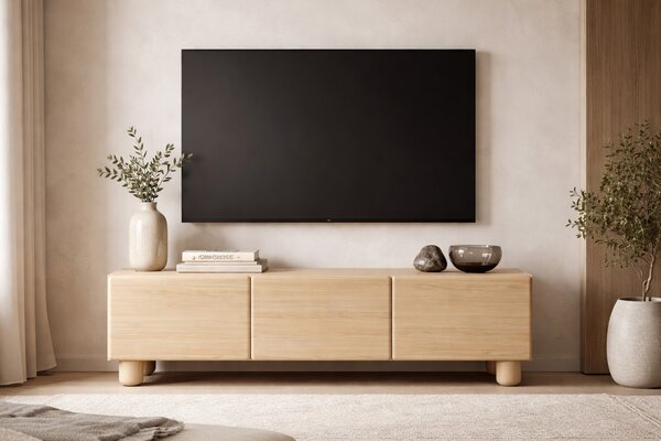 Arlo TV-szekrény 150 cm háromajtós - vicenza tölgy