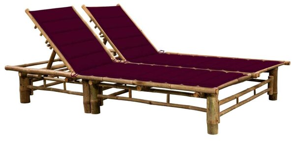 VidaXL Bambusz Napozóágy - 2 személyes - 200x130cm