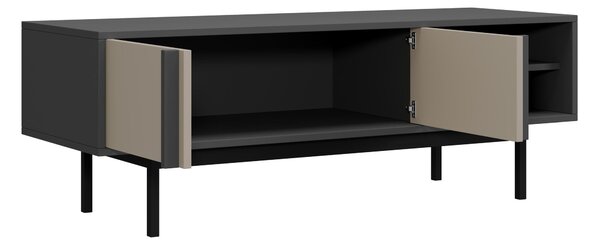TV-állvány Levali 109, Laminált forgácslap, 43x123x43cm, Antracit, Poros zöld