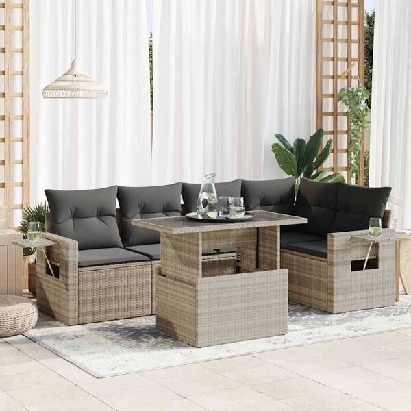VidaXL Polyrattan Kerti Ülőgarnitúra - 6 részes