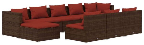 VidaXL Polyrattan Kerti Ülőgarnitúra - 10 részes