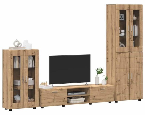 VidaXL TV szekrény garnitúra FLORIN 3 db Artisan tölgy Szerelt Fa