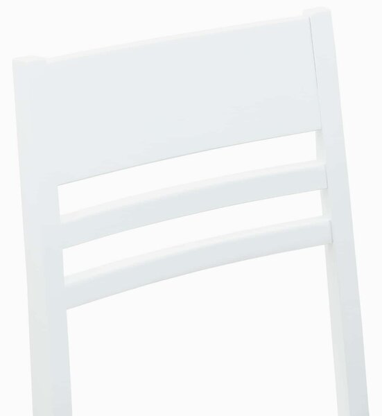 VidaXL Étkező Székek 2 pcs Fehér 43 x 54 x 89 cm Tömör Gumi Fa