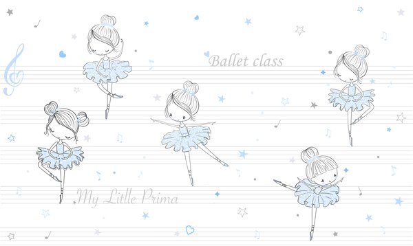 Fotótapéta Egy balerina karikatúrája, Modern fotótapéta, Modern fotótapéta, w00755v1 - Muralas.hu