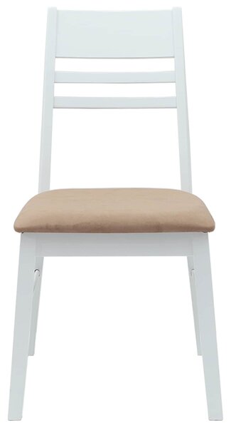 VidaXL Étkező Székek 2 pcs Fehér 43 x 54 x 89 cm Tömör Gumi Fa
