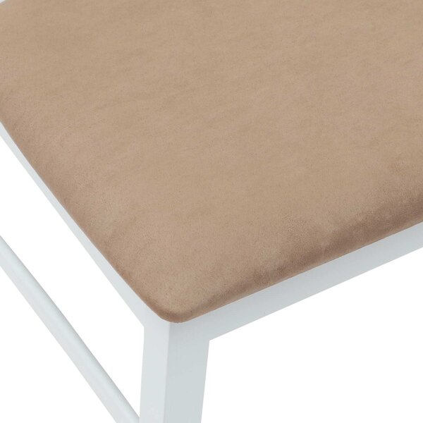 VidaXL Étkező Székek 2 pcs Fehér 43 x 54 x 89 cm Tömör Gumi Fa