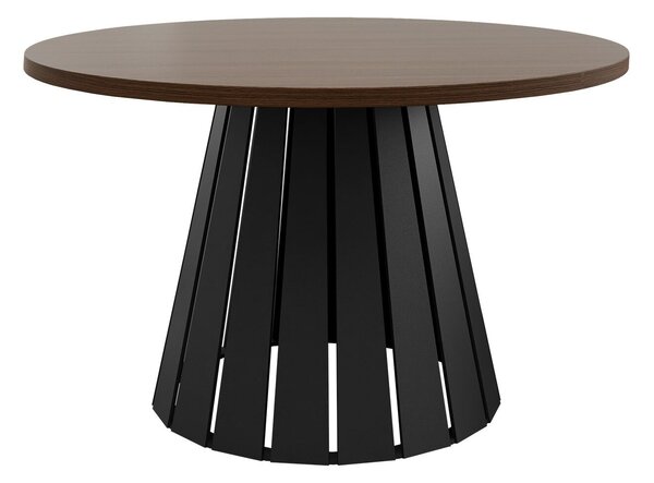 Dohányzóasztal Oswego 134, Fém, 43cm, Dió, Fekete