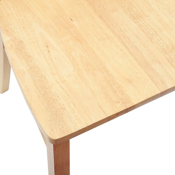 VidaXL Étkező Székek 2 pcs Természetes 50 x 52,5 x 91 cm Tömör Gumi Fa