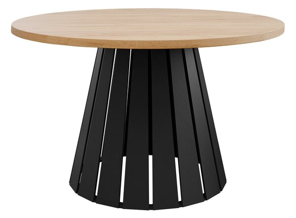 Dohányzóasztal Oswego 134, Fém, 43cm, Tölgy, Fekete
