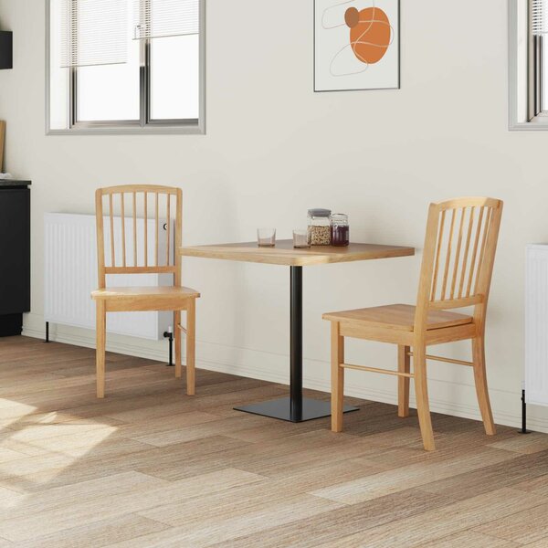 VidaXL Étkező Székek 2 pcs Természetes 50 x 52,5 x 91 cm Tömör Gumi Fa