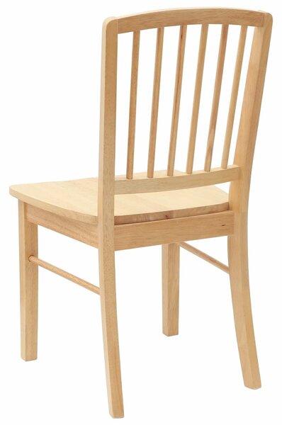 VidaXL Étkező Székek 2 pcs Természetes 50 x 52,5 x 91 cm Tömör Gumi Fa