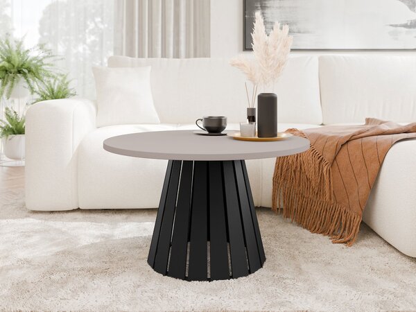 Dohányzóasztal Oswego 134, Fém, 43cm, Kasmír, Fekete