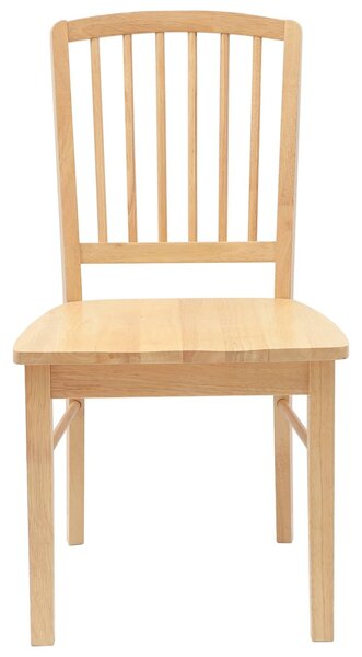 VidaXL Étkező Székek 2 pcs Természetes 50 x 52,5 x 91 cm Tömör Gumi Fa