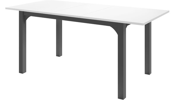 Asztal Oswego 136, 76x80cm, Fekete márvány, Fekete