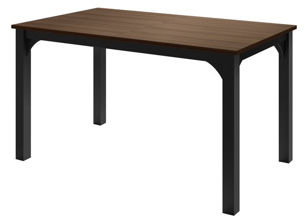 Asztal Oswego 136, 76x80cm, Fekete, Dió