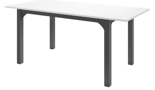 Asztal Oswego 136, 76x80cm, Fehér, Fekete