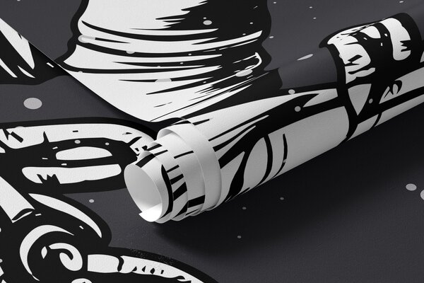 Fotótapéta Űrhajós és bolygók sötétszürke háttérrel, Fotótapéta űr, w00712v5 : Uwalls.hu