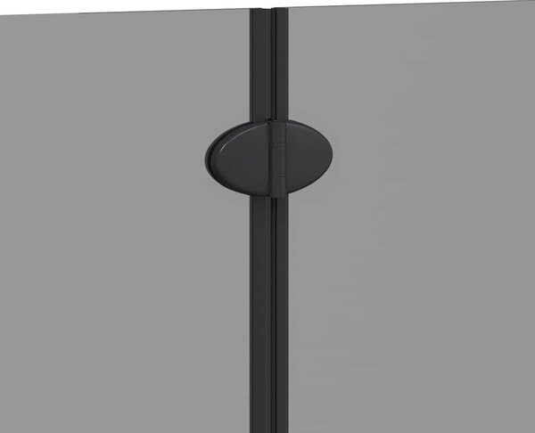 VidaXL Zuhanybeépítés Fekete 130 x 138 cm ESG üveg és alumínium