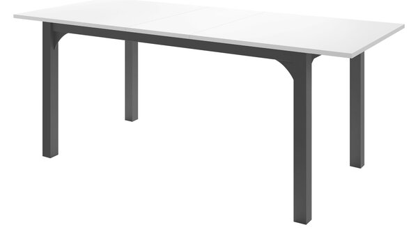Asztal Oswego 137, 76x90cm, Fekete márvány, Fekete