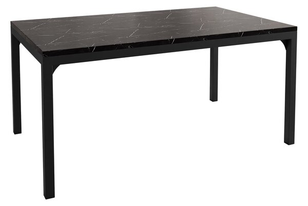 Dohányzóasztal Oswego 138, Fém, 50x60cm, Fekete márvány, Fekete