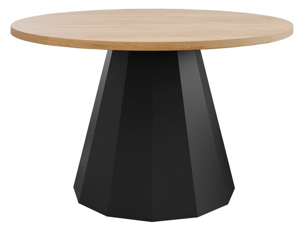 Dohányzóasztal Oswego 139, Fém, 45cm, Fekete, Tölgy