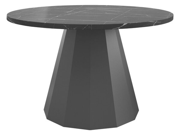 Dohányzóasztal Oswego 139, Fém, 45cm, Fekete márvány, Fekete