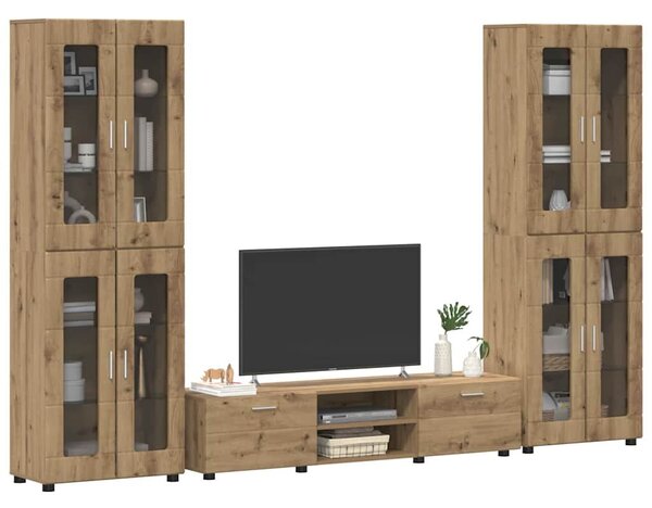 VidaXL TV szekrény garnitúra FLORIN 3 db Artisan tölgy Szerelt Fa