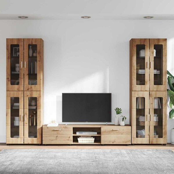 VidaXL TV szekrény garnitúra FLORIN 3 db Artisan tölgy Szerelt Fa