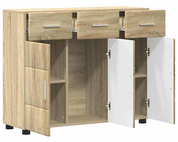 VidaXL Széf FLORIN 88,5 x 30,5 x 73 cm Sonoma tölgy Szerelt Fa