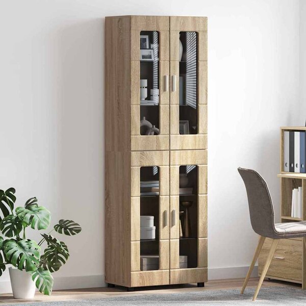 VidaXL Magasfiú FLORIN 60 x 35 x 182 cm Sonoma tölgy Szerelt Fa