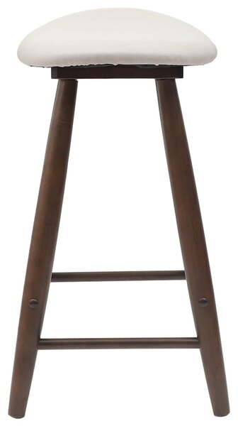 VidaXL Étkező Székek 2 db Tömör Gumi Fa Világos Barna 46 x 37 x 63 cm