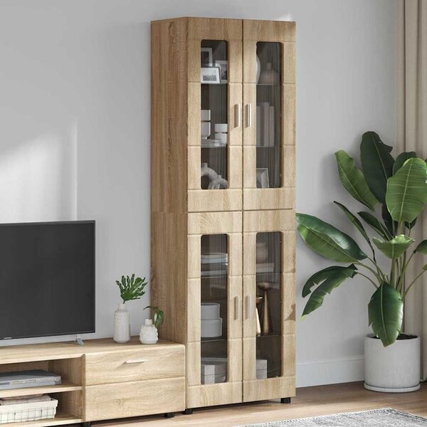 VidaXL Magasfiú FLORIN 60 x 35 x 182 cm Sonoma tölgy Szerelt Fa