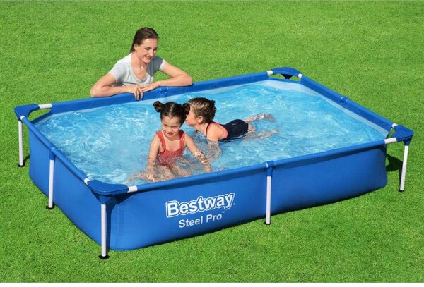 Bestway Steel Pro Fémvázas Medence - 221x150x43 cm