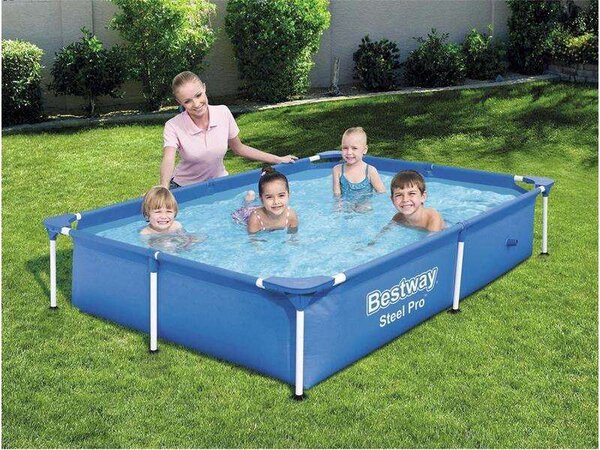 Bestway Steel Pro Fémvázas Medence - 221x150x43 cm