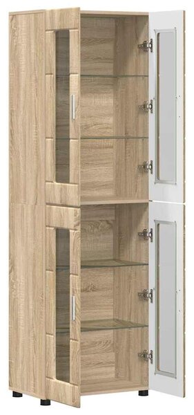 VidaXL Magasfiú FLORIN 60 x 35 x 182 cm Sonoma tölgy Szerelt Fa