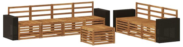 VidaXL Ülőgarnitúrák 8 pcs Tömör Akácfa