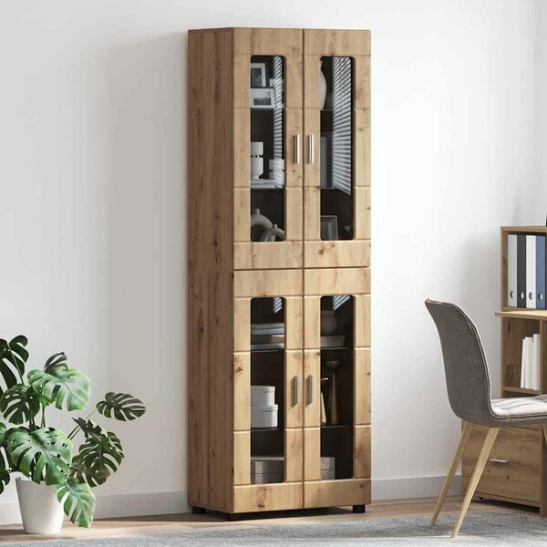 VidaXL Magasfiú FLORIN 60 x 35 x 182 cm Artisan tölgy Szerelt Fa