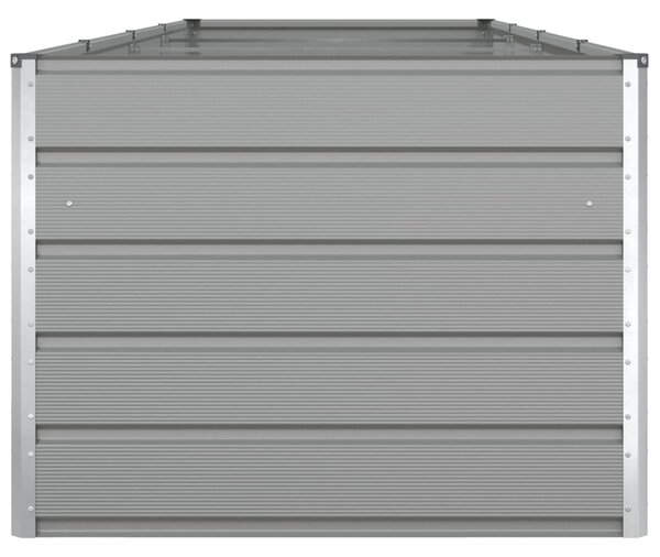 VidaXL Növénytartó Világosszürke 385 x 100 x 75 cm Horganyzott acél