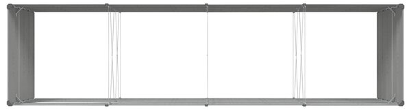 VidaXL Növénytartó Világosszürke 385 x 100 x 75 cm Horganyzott acél