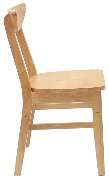 VidaXL Étkező Székek 2 pcs Természetes 42 x 47.5 x 81 cm Tömör Gumi Fa