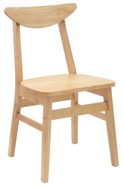 VidaXL Étkező Székek 2 pcs Természetes 42 x 47.5 x 81 cm Tömör Gumi Fa