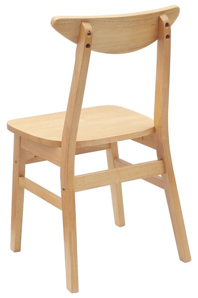 VidaXL Étkező Székek 2 pcs Természetes 42 x 47.5 x 81 cm Tömör Gumi Fa