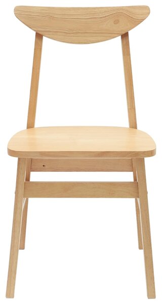 VidaXL Étkező Székek 2 pcs Természetes 42 x 47.5 x 81 cm Tömör Gumi Fa