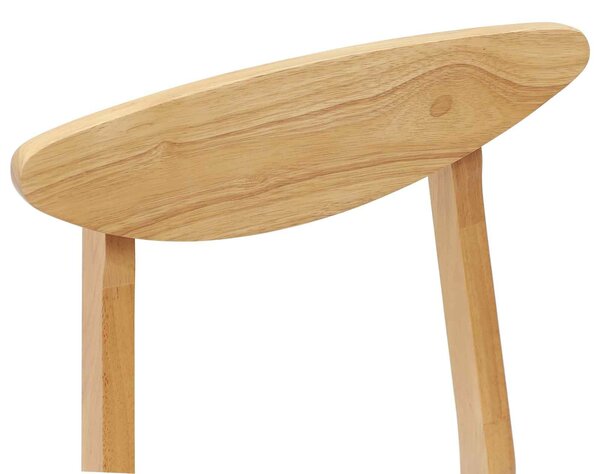 VidaXL Étkező Székek 2 pcs Természetes 42 x 47.5 x 81 cm Tömör Gumi Fa