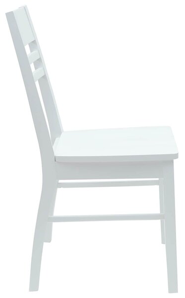 VidaXL Étkező Székek 2 pcs Fehér 43 x 54 x 89 cm Tömör Gumi Fa
