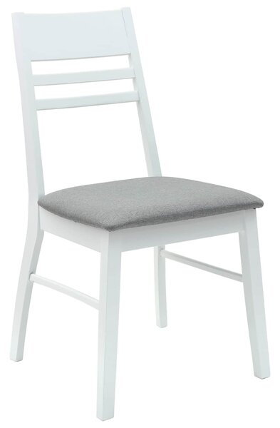 VidaXL Étkező Székek 2 pcs Fehér 43 x 54 x 89 cm Tömör Gumi Fa
