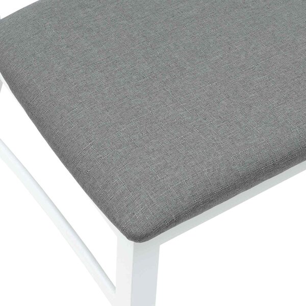 VidaXL Étkező Székek 2 pcs Fehér 43 x 54 x 89 cm Tömör Gumi Fa