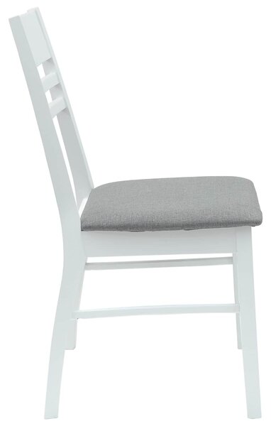 VidaXL Étkező Székek 2 pcs Fehér 43 x 54 x 89 cm Tömör Gumi Fa