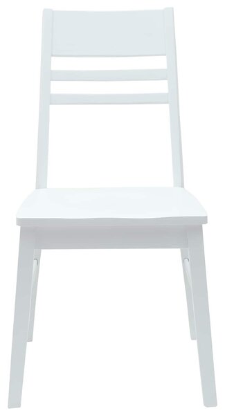 VidaXL Étkező Székek 2 pcs Fehér 43 x 54 x 89 cm Tömör Gumi Fa