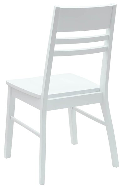 VidaXL Étkező Székek 2 pcs Fehér 43 x 54 x 89 cm Tömör Gumi Fa